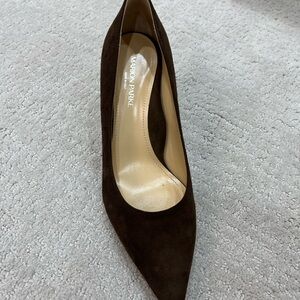 Marion Parke Dark Brown Suede Heels